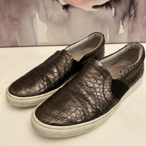 ! Women's Lanvin Brown Snakeskin Slip-On sz 38